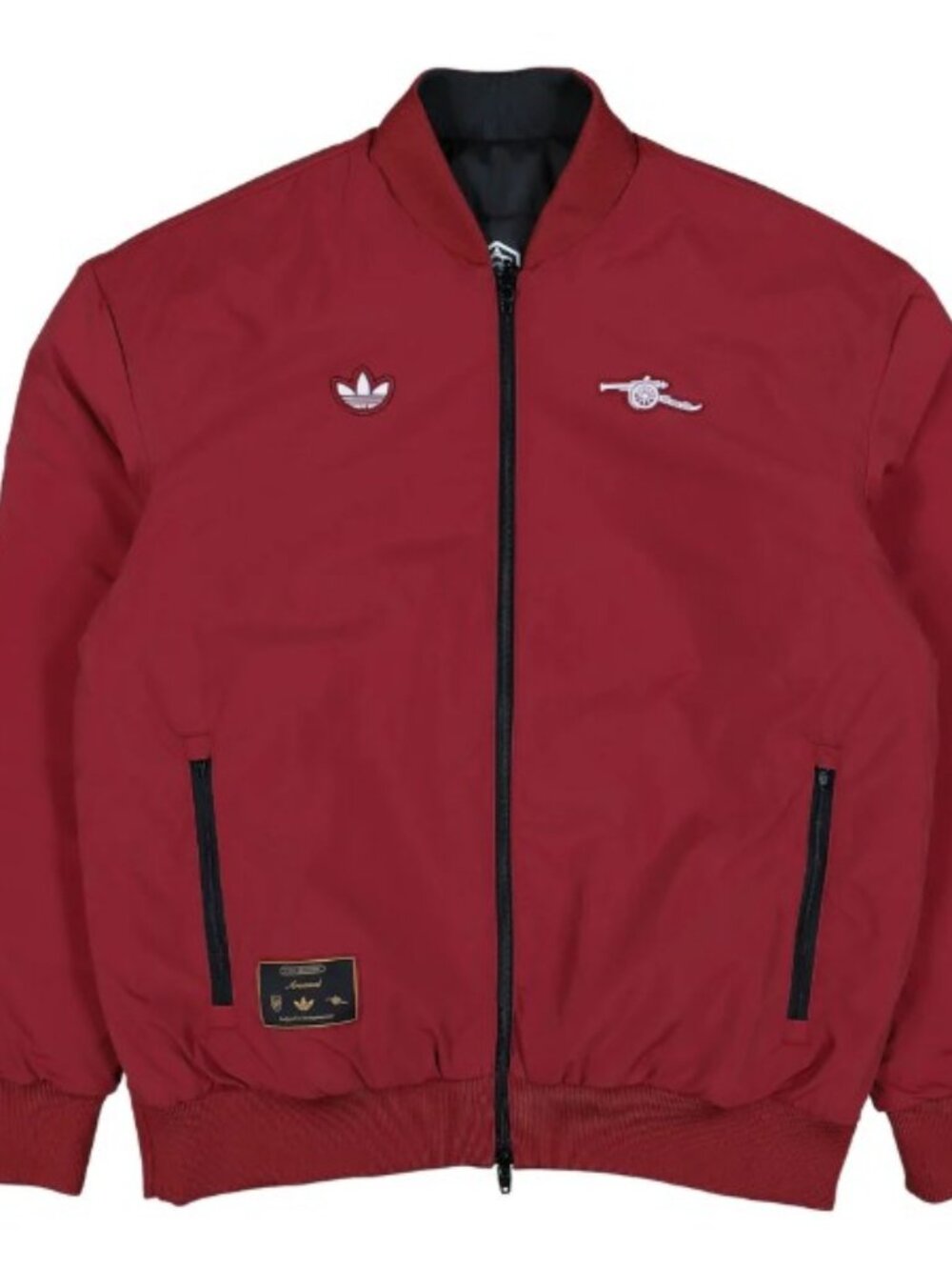 Adidas Arsenal Terrace Icons Reversible Bomber Jacket Mens M Red/Black JM9404